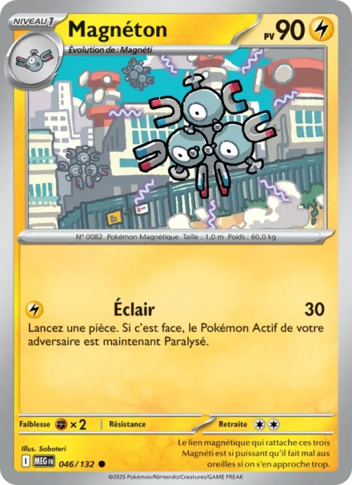 Carte Pokémon Magnéton 046/132 Commune Méga-Évolution