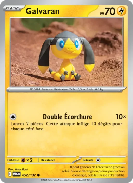 Carte Pokémon Galvaran 052/132 Commune Méga-Évolution