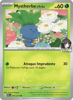 Carte Pokemon Mystherbe d'Erika #001