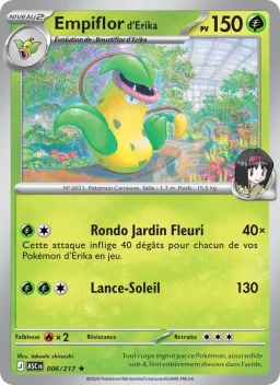 Carte Pokemon Empiflor d'Erika #006