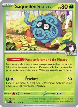 Carte Pokemon Saquedeneu d'Erika #007