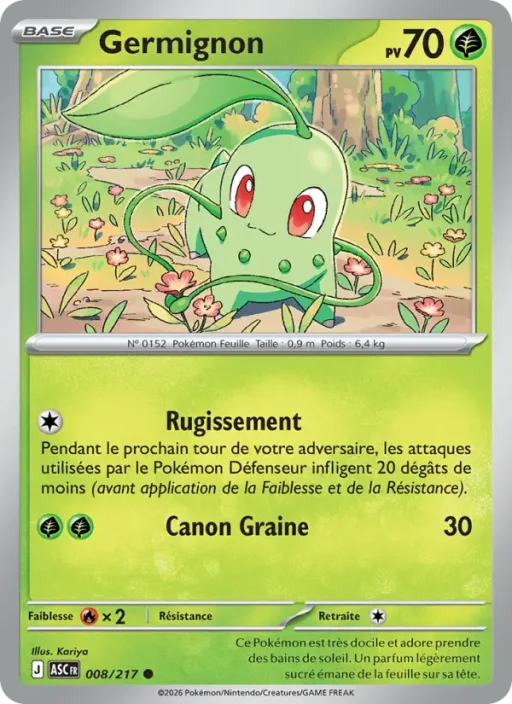 Carte Pokémon Germignon 008/295 Commune Héros Transcendants