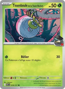Carte Pokemon Tissenboule de la Team Rocket #018