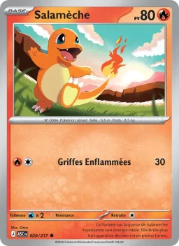 Carte Pokemon Salamèche #020