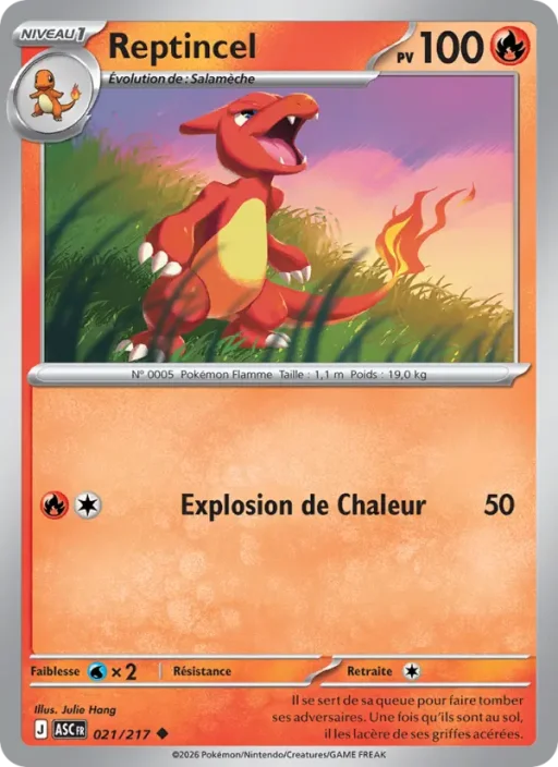 Carte Pokémon Reptincel 021/295 Peu Commune Héros Transcendants