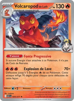 Carte Pokemon Volcaropod de Luth #024