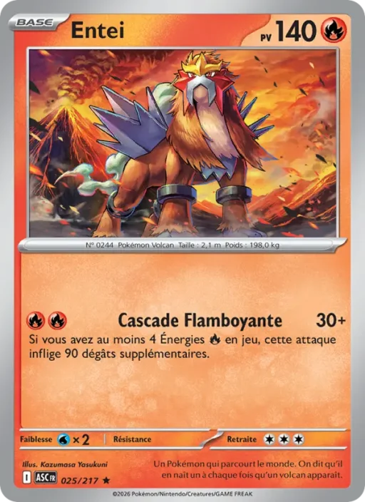 Carte Pokémon Entei 025/295 Rare Héros Transcendants