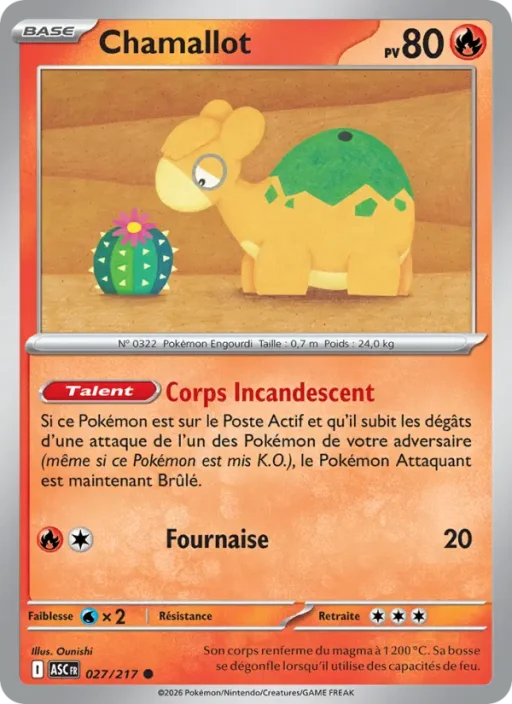 Carte Pokémon Chamallot 027/295 Commune Héros Transcendants