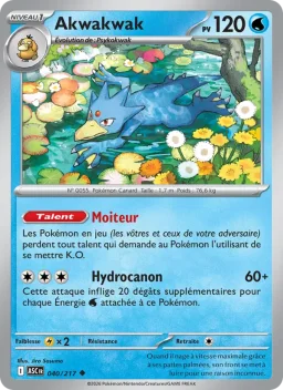 Carte Pokemon Akwakwak #040