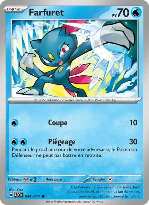 Carte Pokémon Farfuret 044/295 Commune Héros Transcendants