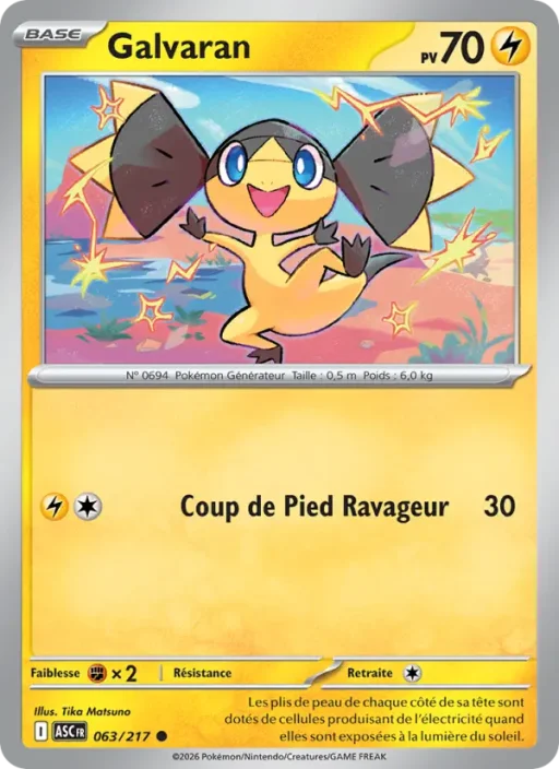 Carte Pokémon Galvaran 063/295 Commune Héros Transcendants
