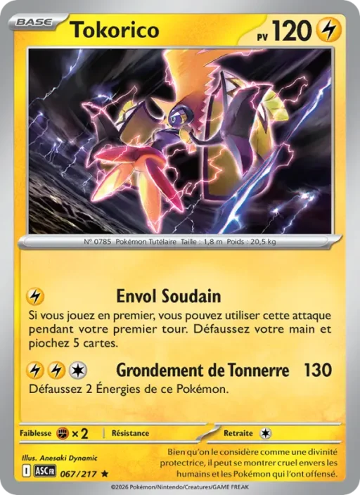 Carte Pokémon Tokorico 067/295 Rare Héros Transcendants