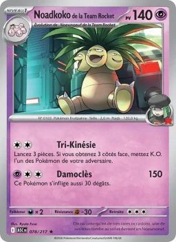 Carte Pokemon Noadkoko de la Team Rocket #078