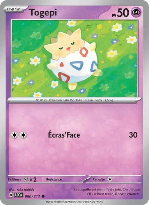 Carte Pokémon Togepi 080/295 Commune Héros Transcendants