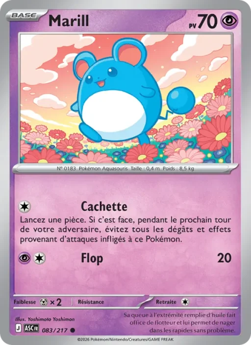 Carte Pokémon Marill 083/295 Commune Héros Transcendants