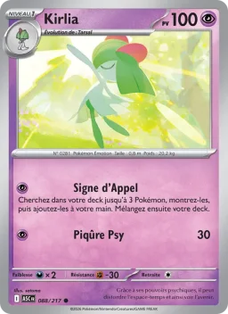 Carte Pokemon Kirlia #088