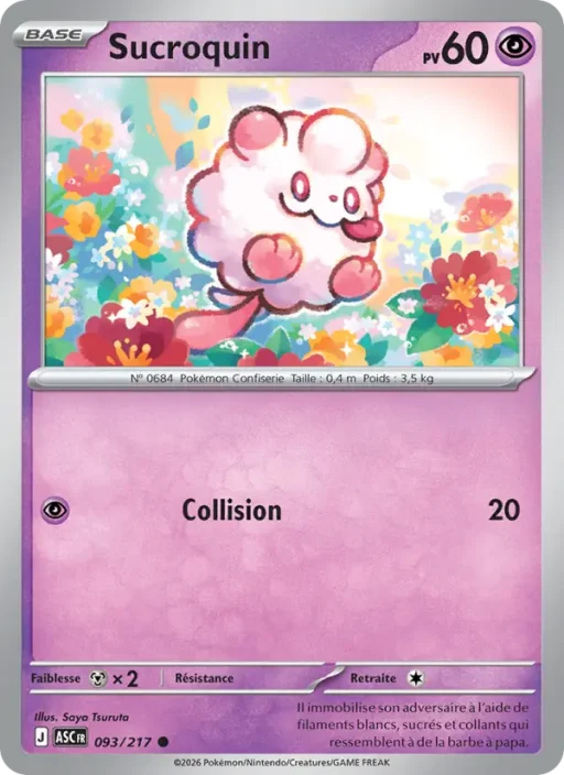 Carte Pokémon Sucroquin 093/295 Commune Héros Transcendants