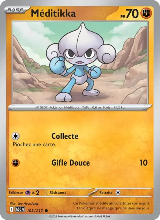 Carte Pokémon Méditikka 103/295 Commune Héros Transcendants