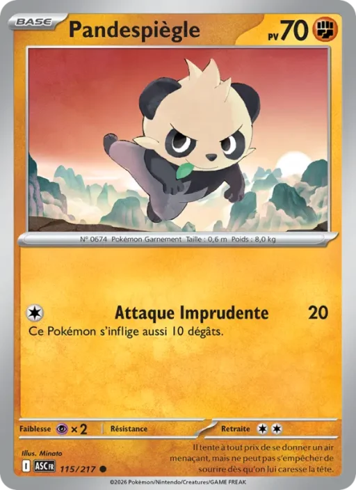 Carte Pokémon Pandespiègle 115/295 Commune Héros Transcendants
