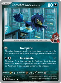 Carte Pokemon Cornèbre de la Team Rocket #126