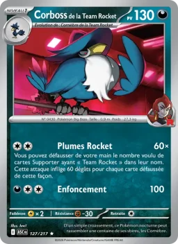 Carte Pokemon Corboss de la Team Rocket #127
