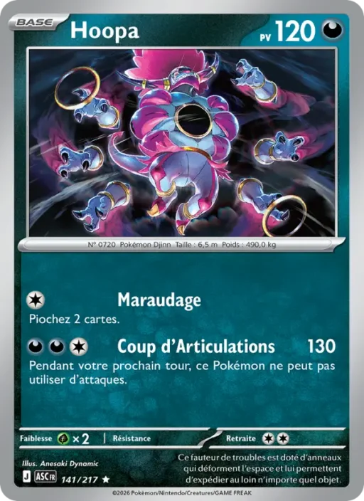 Carte Pokémon Hoopa 141/295 Rare Héros Transcendants