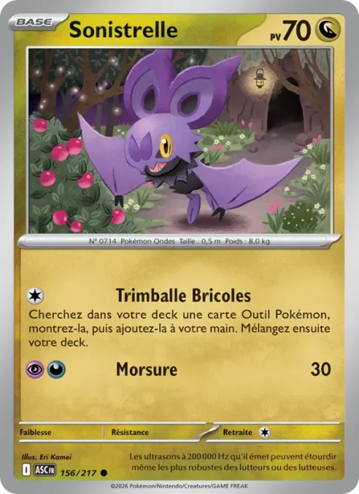 Carte Pokémon Sonistrelle 156/295 Commune Héros Transcendants
