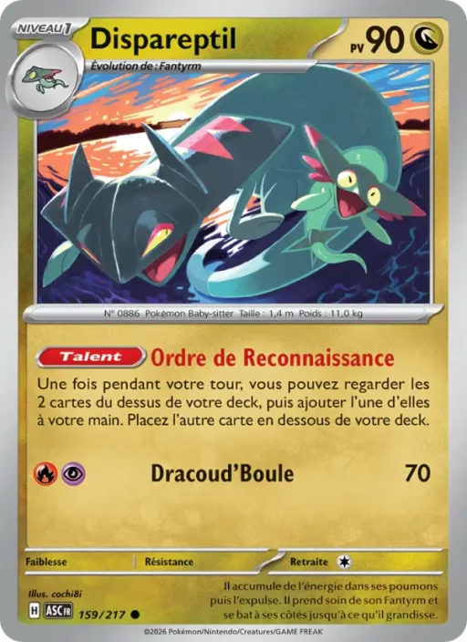 Carte Pokémon Dispareptil 159/295 Commune Héros Transcendants