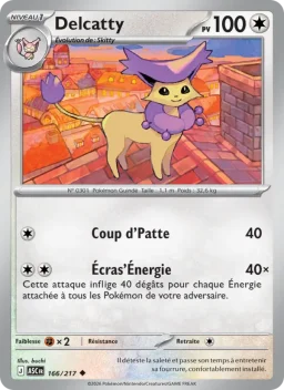 Carte Pokemon Delcatty #166