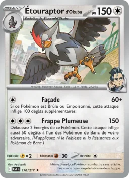 Carte Pokemon Étouraptor d'Okuba #170