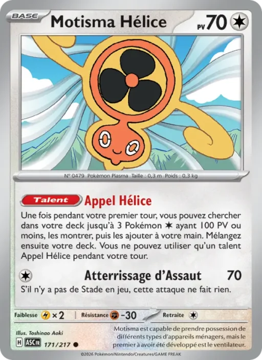 Carte Pokémon Motisma Hélice 171/295 Commune Héros Transcendants