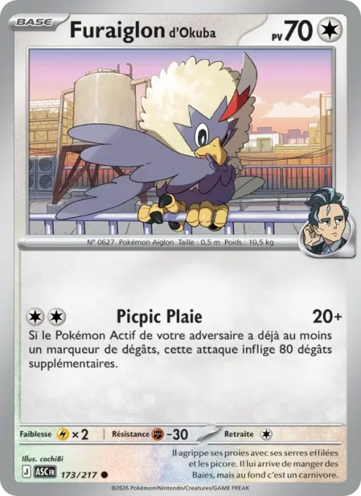 Carte Pokémon Furaiglon d'Okuba 173/295 Commune Héros Transcendants