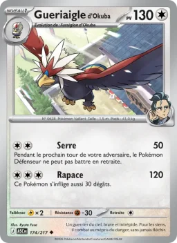 Carte Pokemon Gueriaigle d'Okuba #174