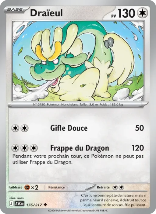 Carte Pokémon Draïeul 176/295 Peu Commune Héros Transcendants