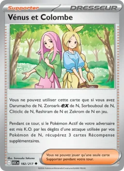 Carte Pokemon Vénus et Colombe #182