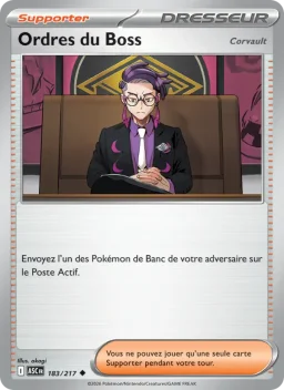 Carte Pokemon Ordres du Boss #183