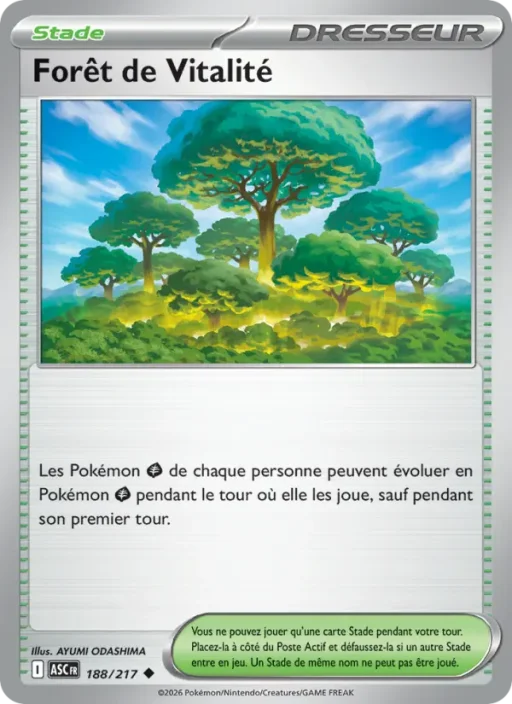 Carte Pokémon Forêt de Vitalité 188/295 Peu Commune Héros Transcendants