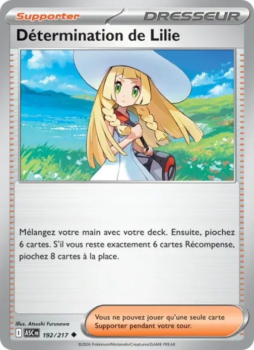 Carte Pokémon Détermination de Lilie 192/295 Peu Commune Héros Transcendants