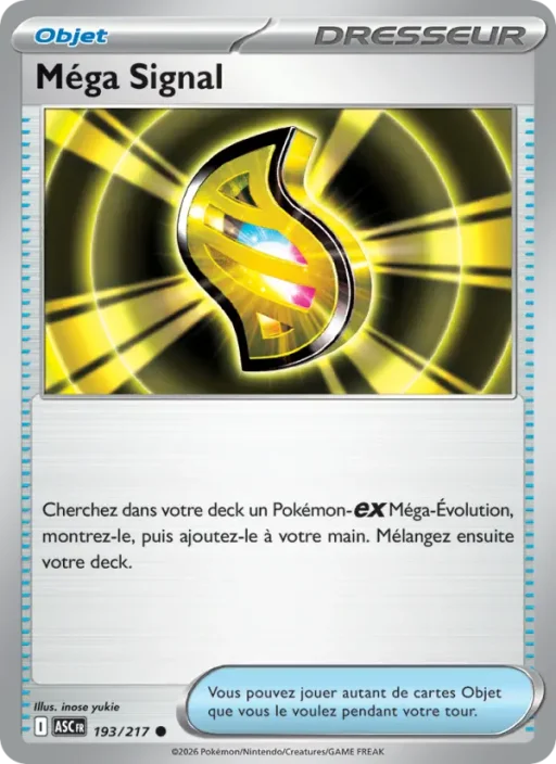 Carte Pokémon Méga Signal 193/295 Commune Héros Transcendants