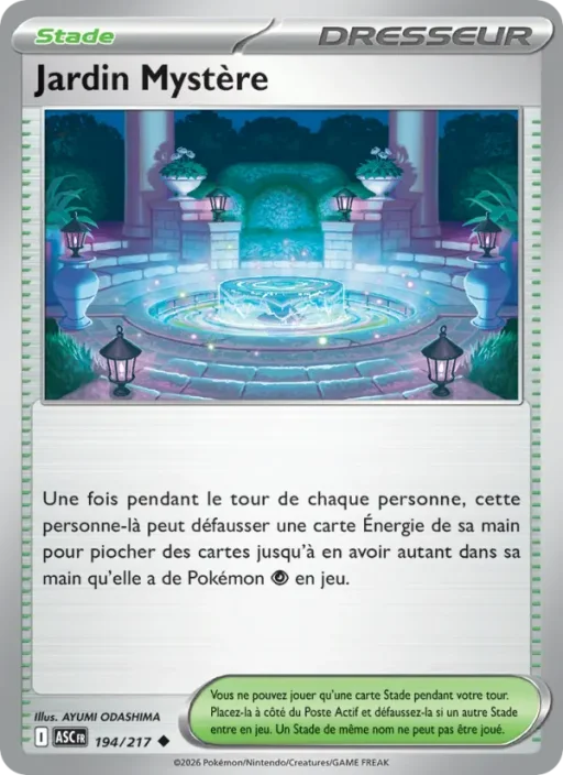 Carte Pokémon Jardin Mystère 194/295 Peu Commune Héros Transcendants