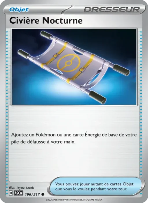 Carte Pokémon Civière Nocturne 196/295 Commune Héros Transcendants