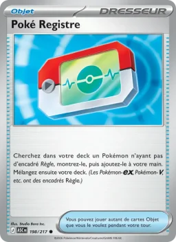 Carte Pokemon Poké Registre #198