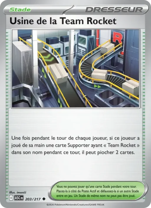 Carte Pokémon Usine de la Team Rocket 203/295 Peu Commune Héros Transcendants