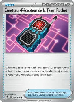 Carte Pokemon Émetteur-Récepteur de la Team Rocket #209