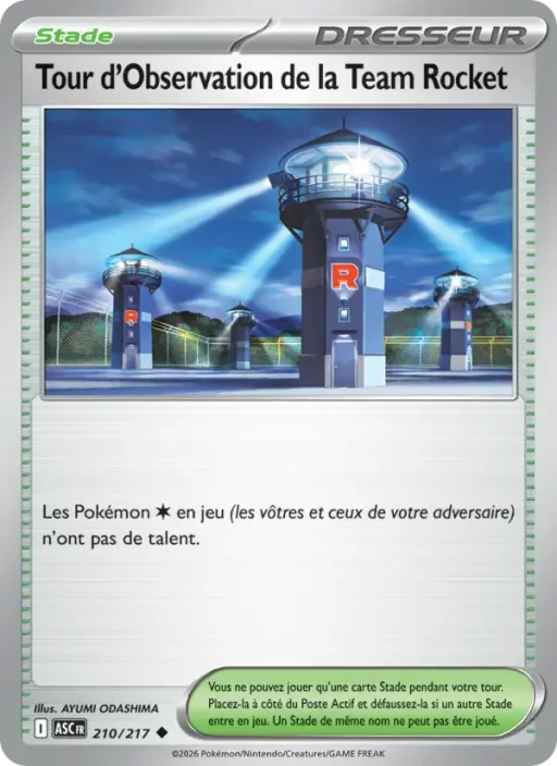 Carte Pokémon Tour d'Observation de la Team Rocket 210/295 Peu Commune Héros Transcendants