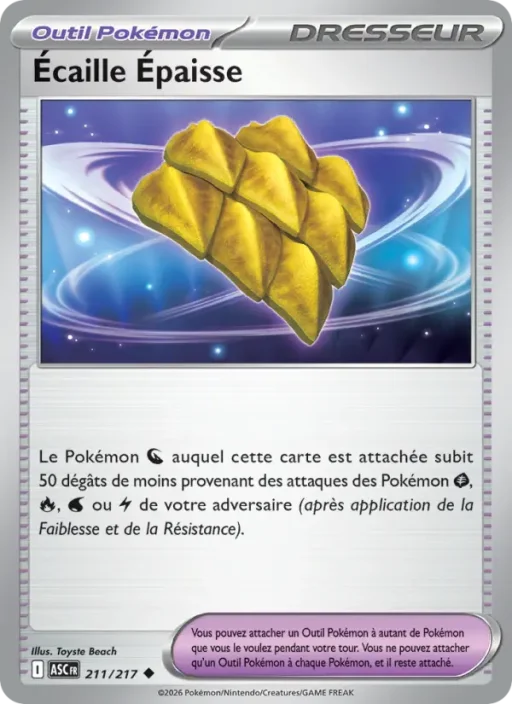 Carte Pokémon Écaille Épaisse 211/295 Peu Commune Héros Transcendants