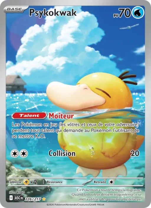 Carte Pokémon Psykokwak 226/295 Illustration rare Héros Transcendants