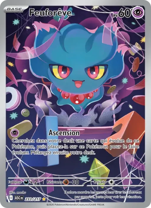 Carte Pokémon Feuforêve 233/295 Illustration rare Héros Transcendants