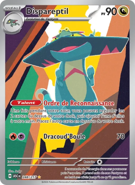 Carte Pokémon Dispareptil 248/295 Illustration rare Héros Transcendants