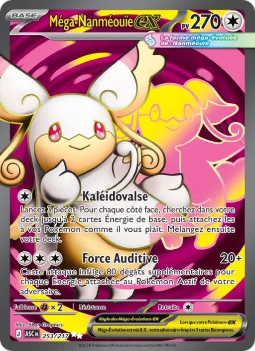 Carte Pokémon Méga-Nanméouïe-ex 253/295 Ultra Rare Héros Transcendants